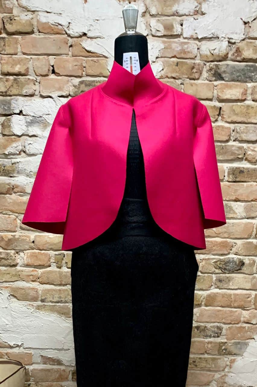 Capă din cașmir fuchsia