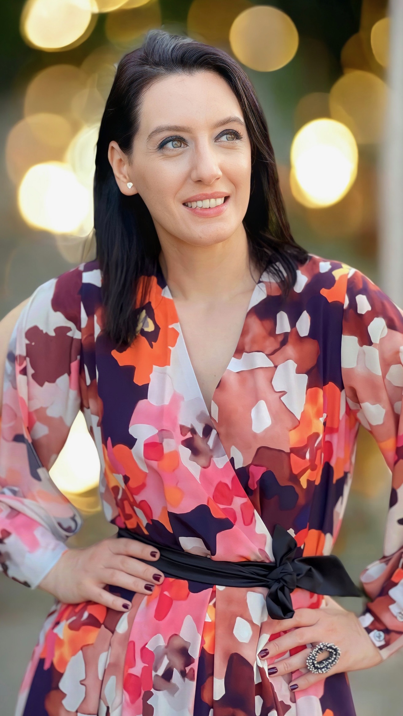 Rochie lungă în cute din mătase naturală - imagine 5