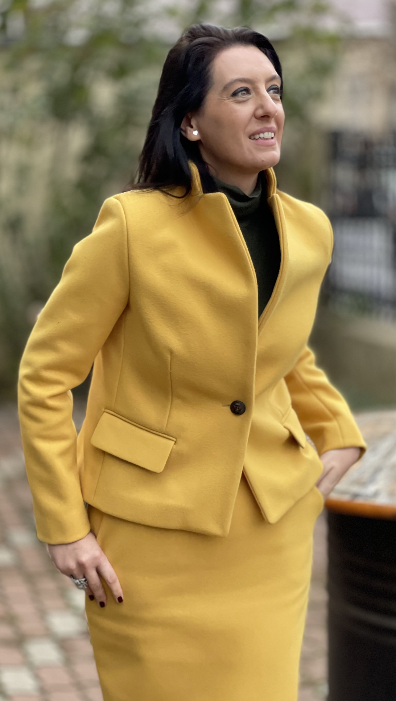 Costum din stofă de lână și cașmir