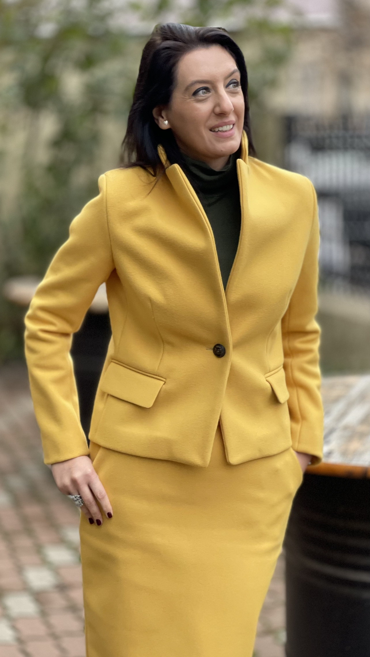 Costum din stofă de lână și cașmir - imagine 3