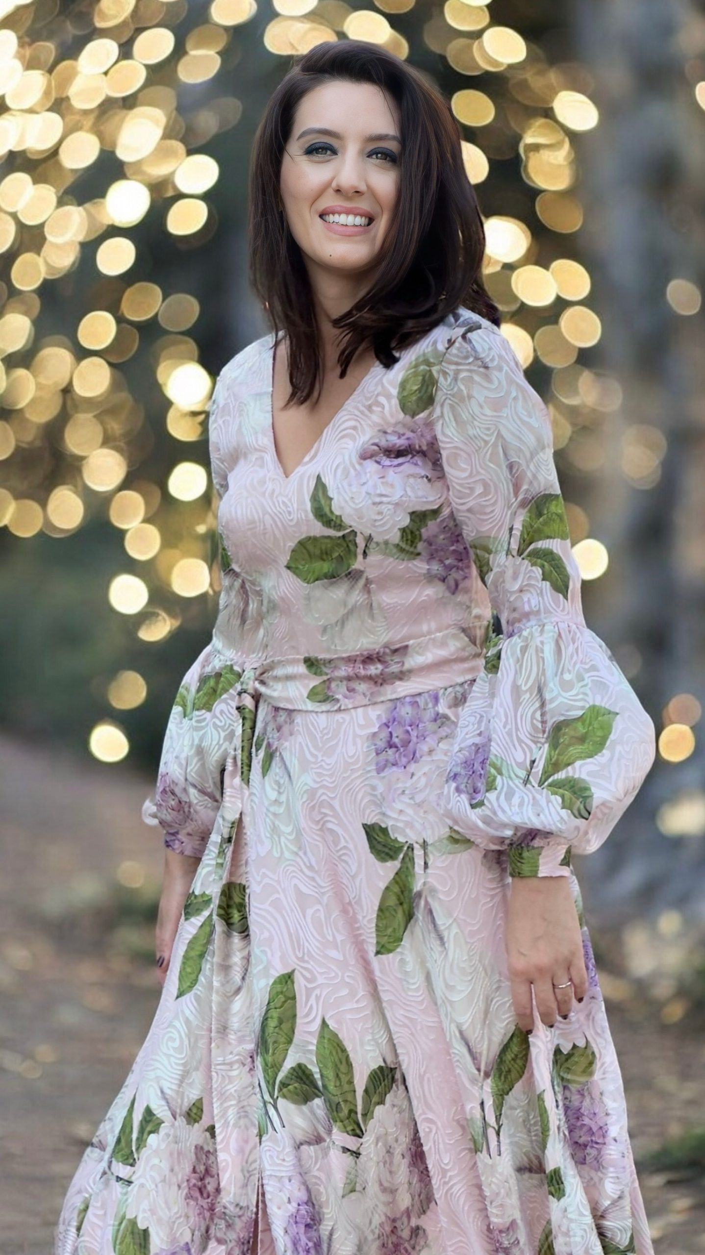 Rochie din voal de mătase naturală devore - imagine 8