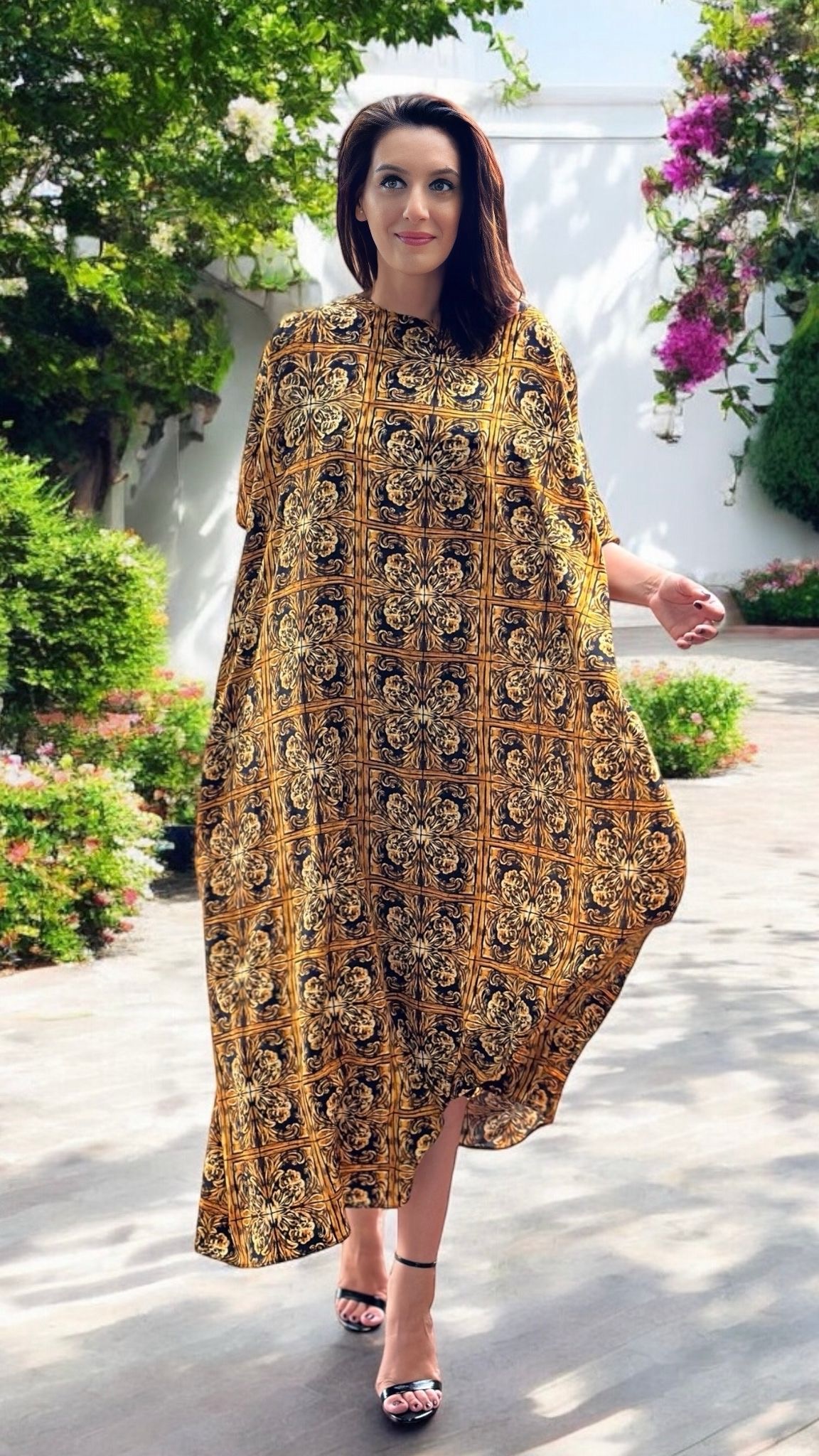Rochie fluture din mătase naturală