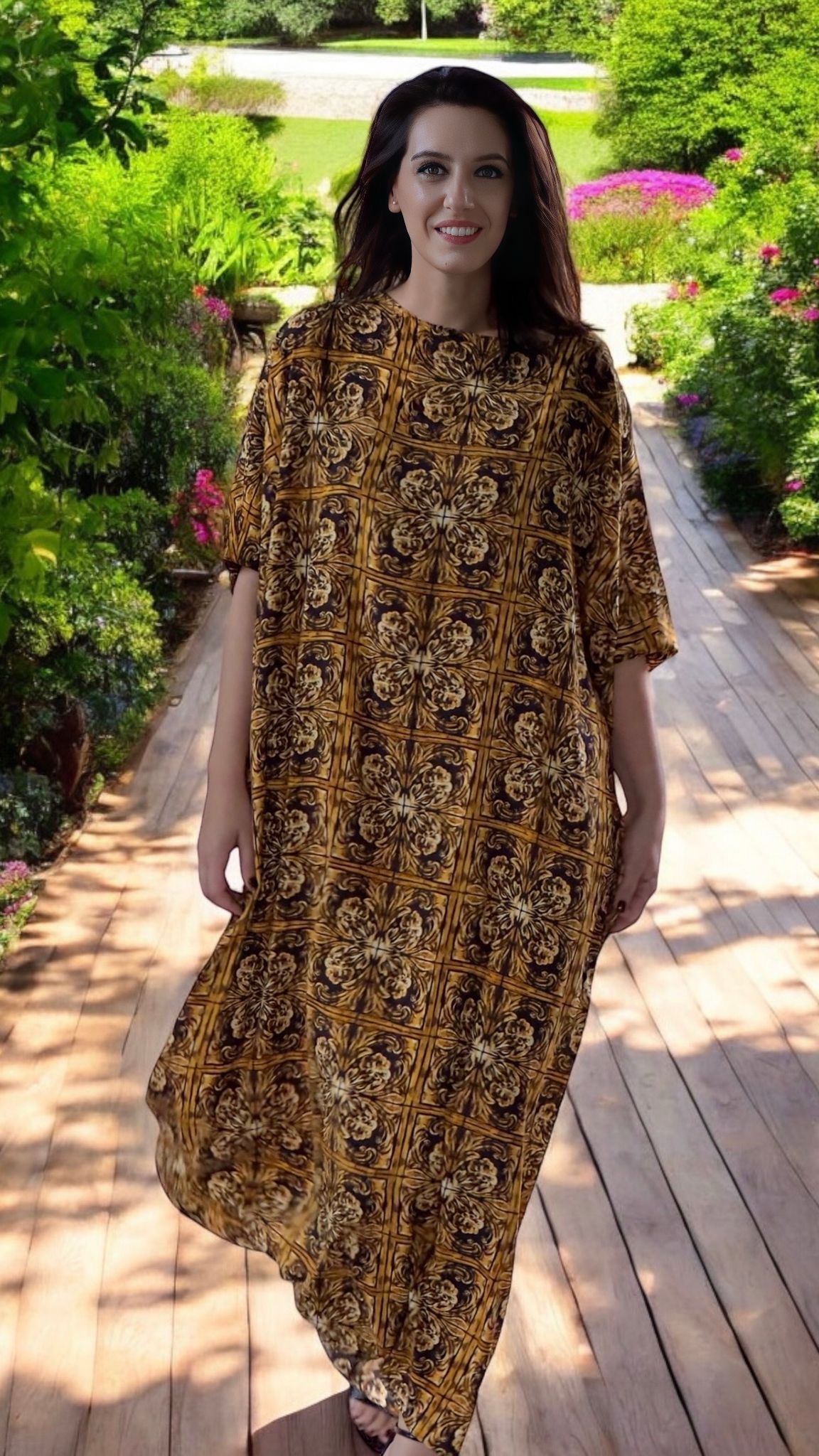 Rochie fluture din mătase naturală