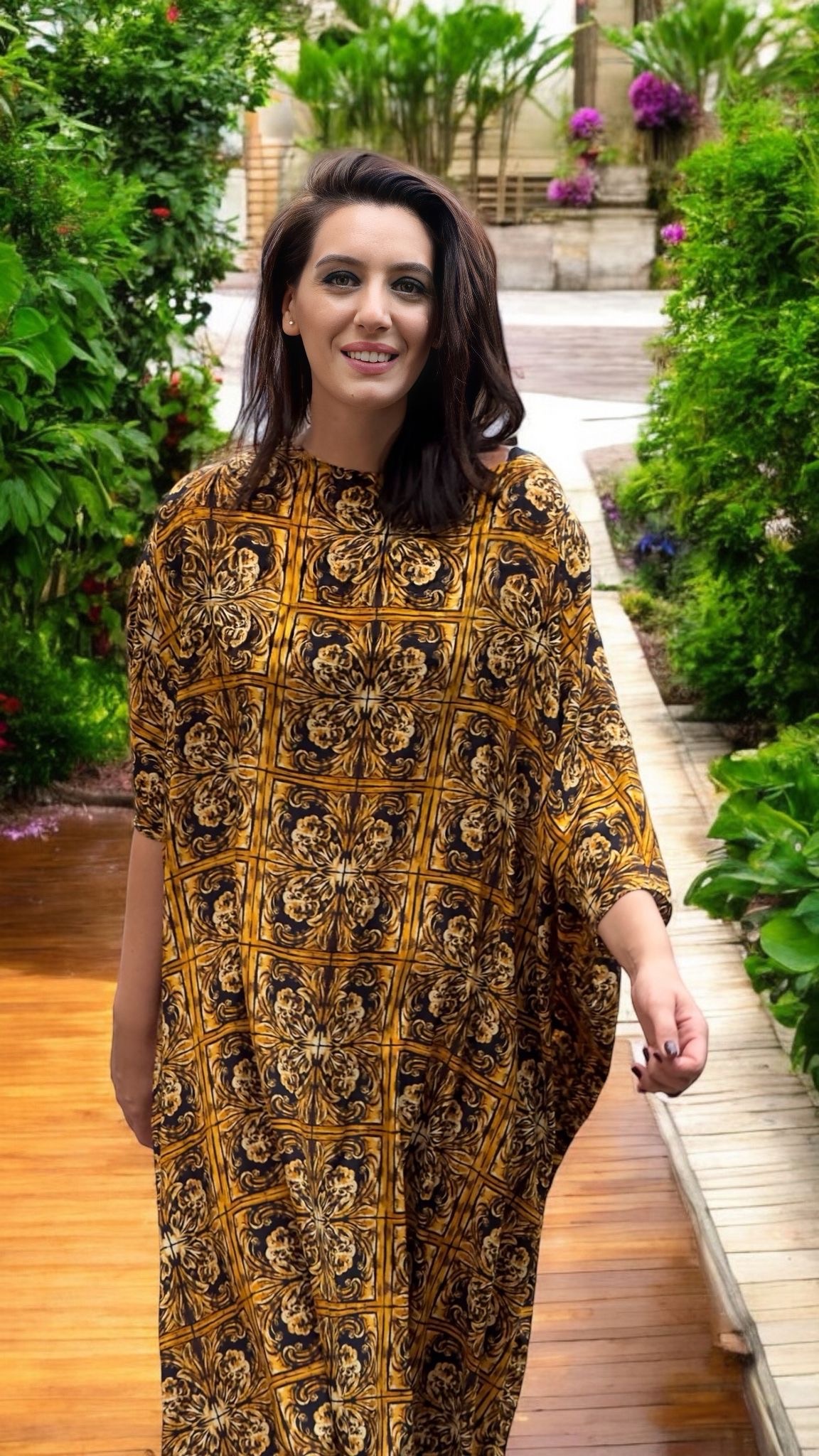 Rochie fluture din mătase naturală