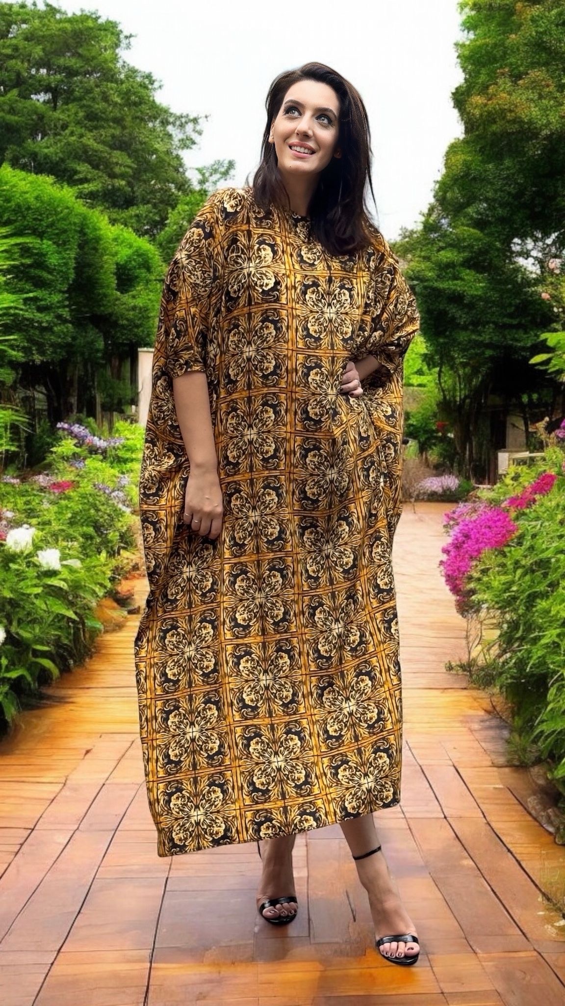 Rochie fluture din mătase naturală - imagine 4